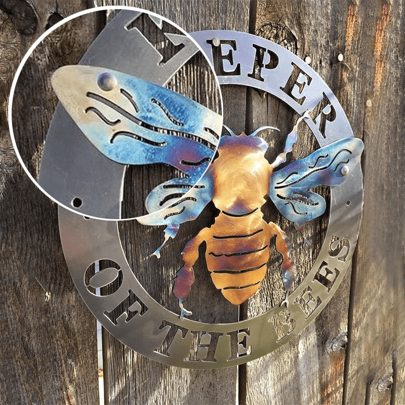 Beekeeper Metal Bee Wall Art