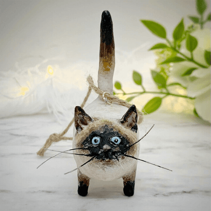 Unique Handmade Kitty Xmas Tree Ornament