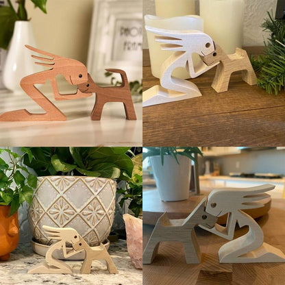 Cute Animal Figurine Wooden Table Decor
