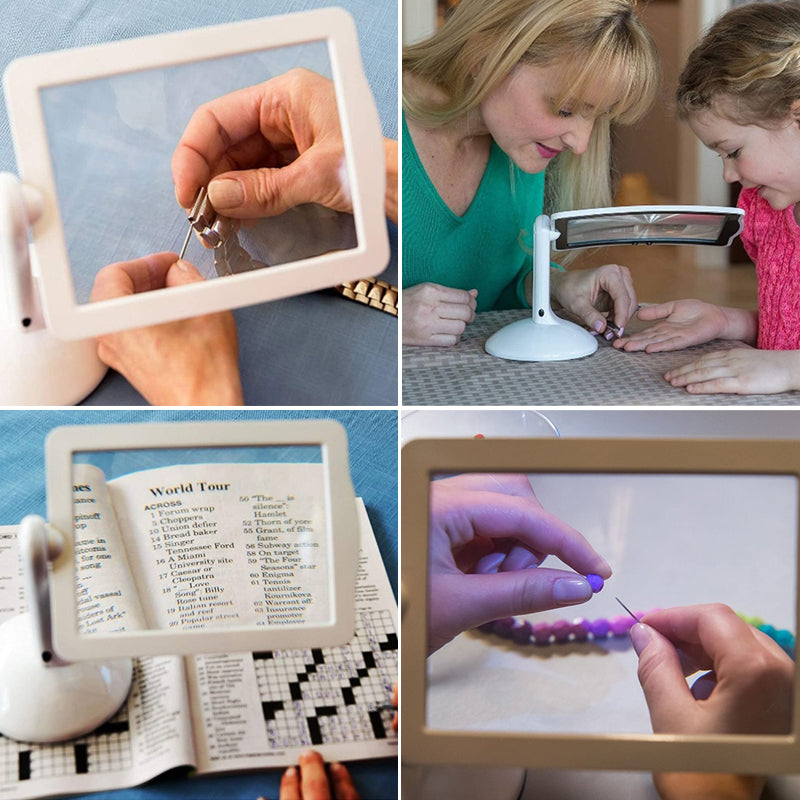 Compact LED Desk Magnifying Glass