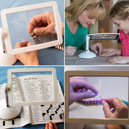 Compact LED Desk Magnifying Glass