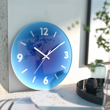 Stylish Round Glass Wall Clock