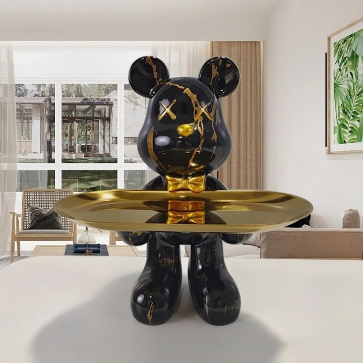 Stylish Bear Figurine Home Decor Statue - Befez