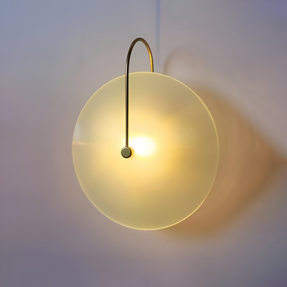 Simple Round Glass Wall Light