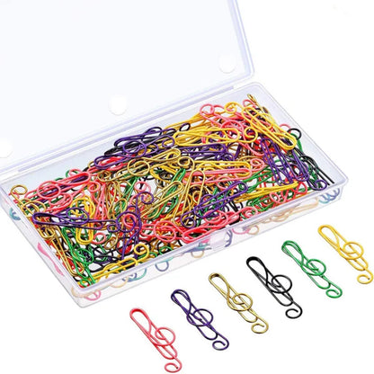 Colorful Metal Paper Clip Music Notes