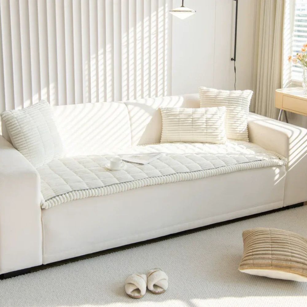 Soft Fleece Sofa Cover Slipcover Protector