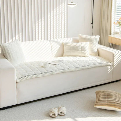 Soft Fleece Sofa Cover Slipcover Protector