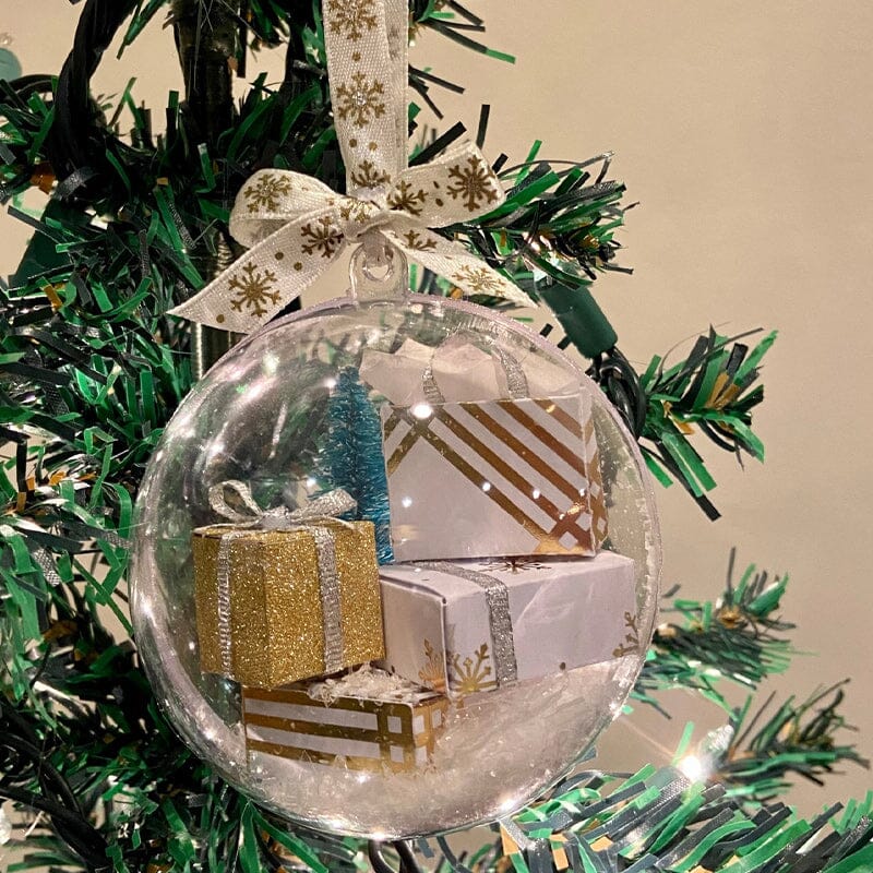 Clear Glass Christmas Tree Ornament Ball - Befez