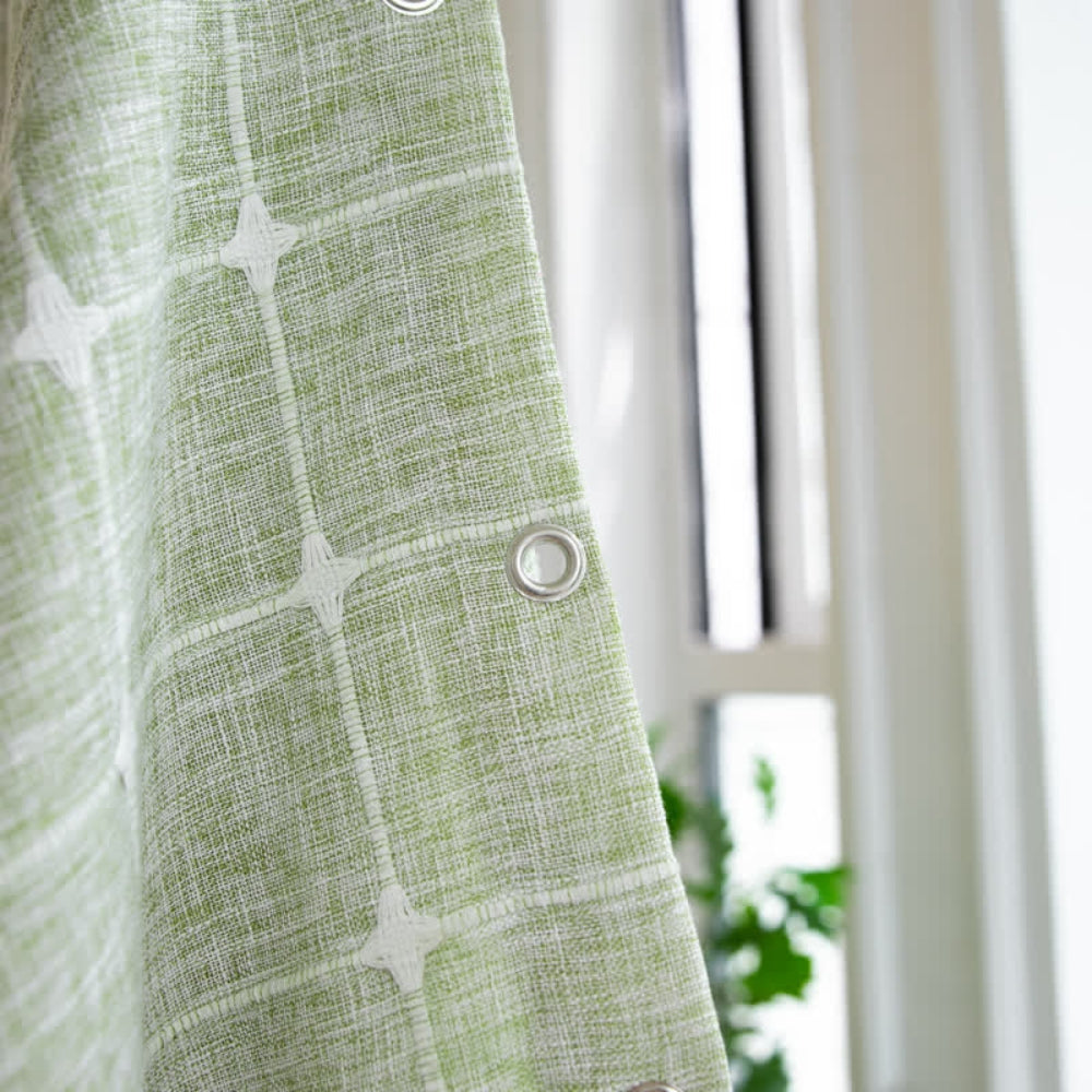 Soft Cotton Shower Curtain with Fringe Waterproof Bathroom Decor