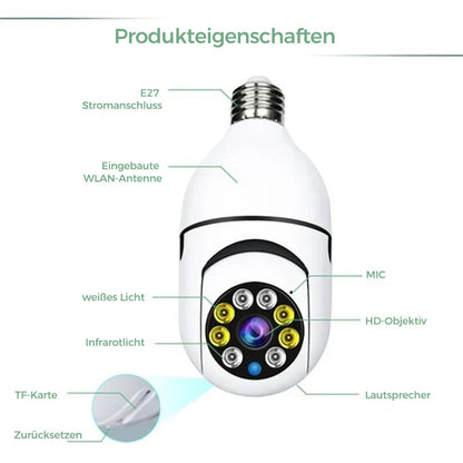 Smart WiFi Security Camera Light Bulb