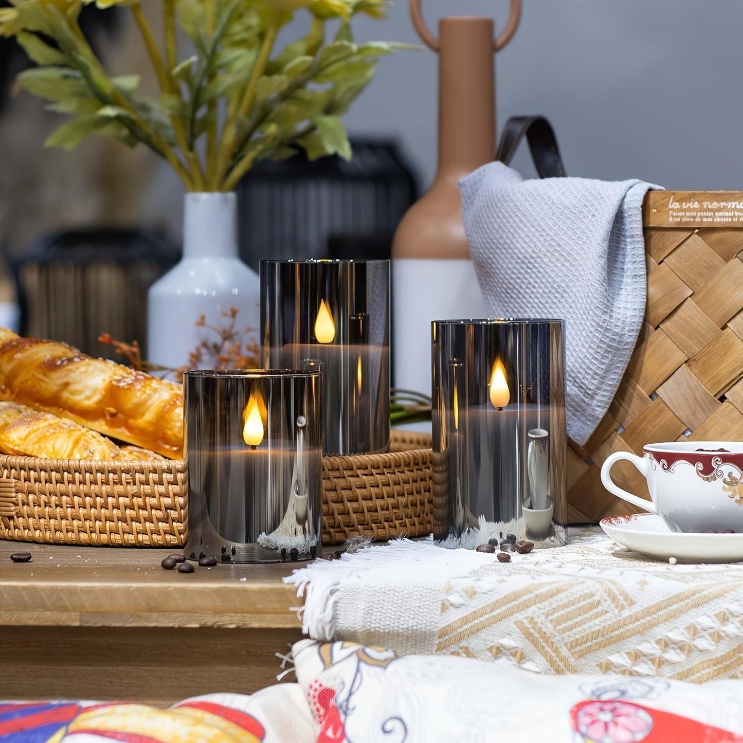 Warm White LED Candle Set – Soft Ambient Home Lighting