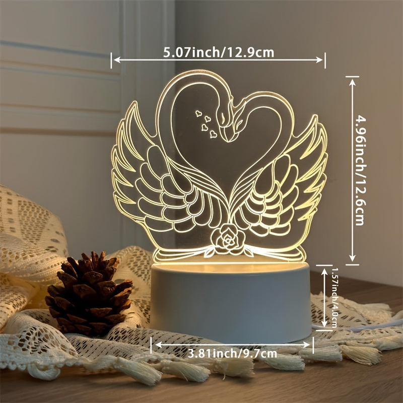 Colorful USB 3D Desk Lamp