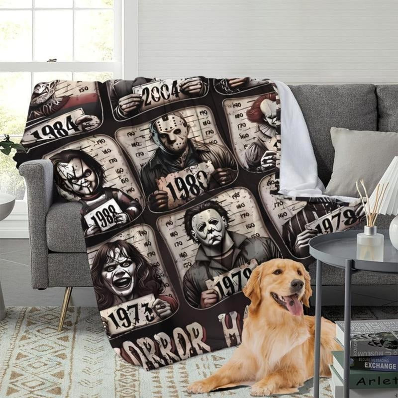 Cozy Spooky Movie Throw Blanket