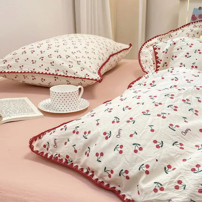 Beautiful Floral 4 Piece Bed Sheet Set - Befez