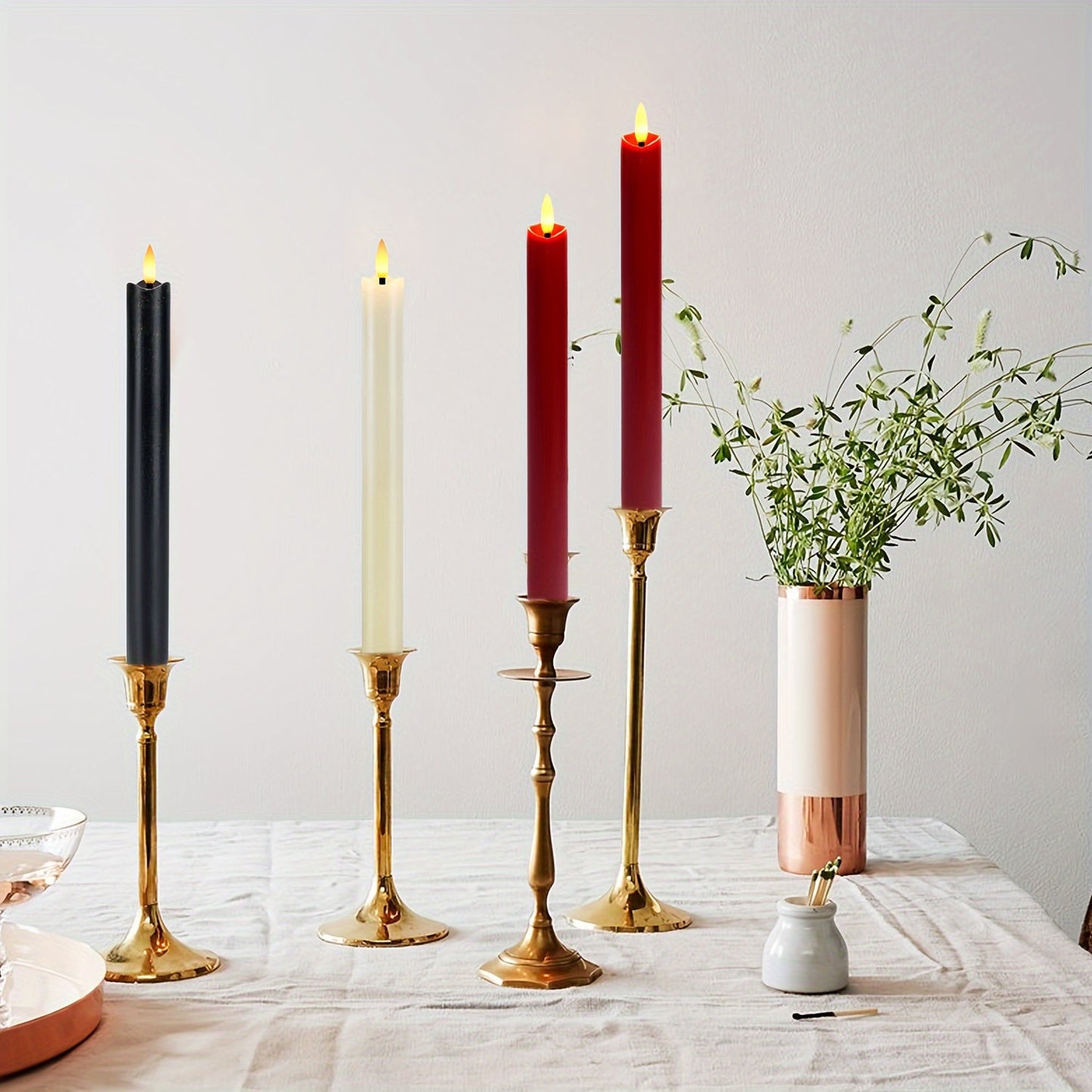 Warm LED Flicker Cone Candles
