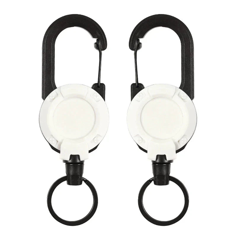 Compact Retractable Outdoor Keychain with Wire Rope