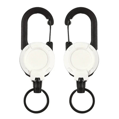 Compact Retractable Outdoor Keychain with Wire Rope