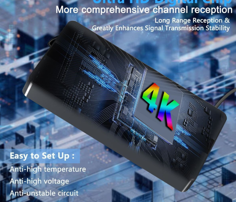 Compact HDTV Indoor Antenna with Base