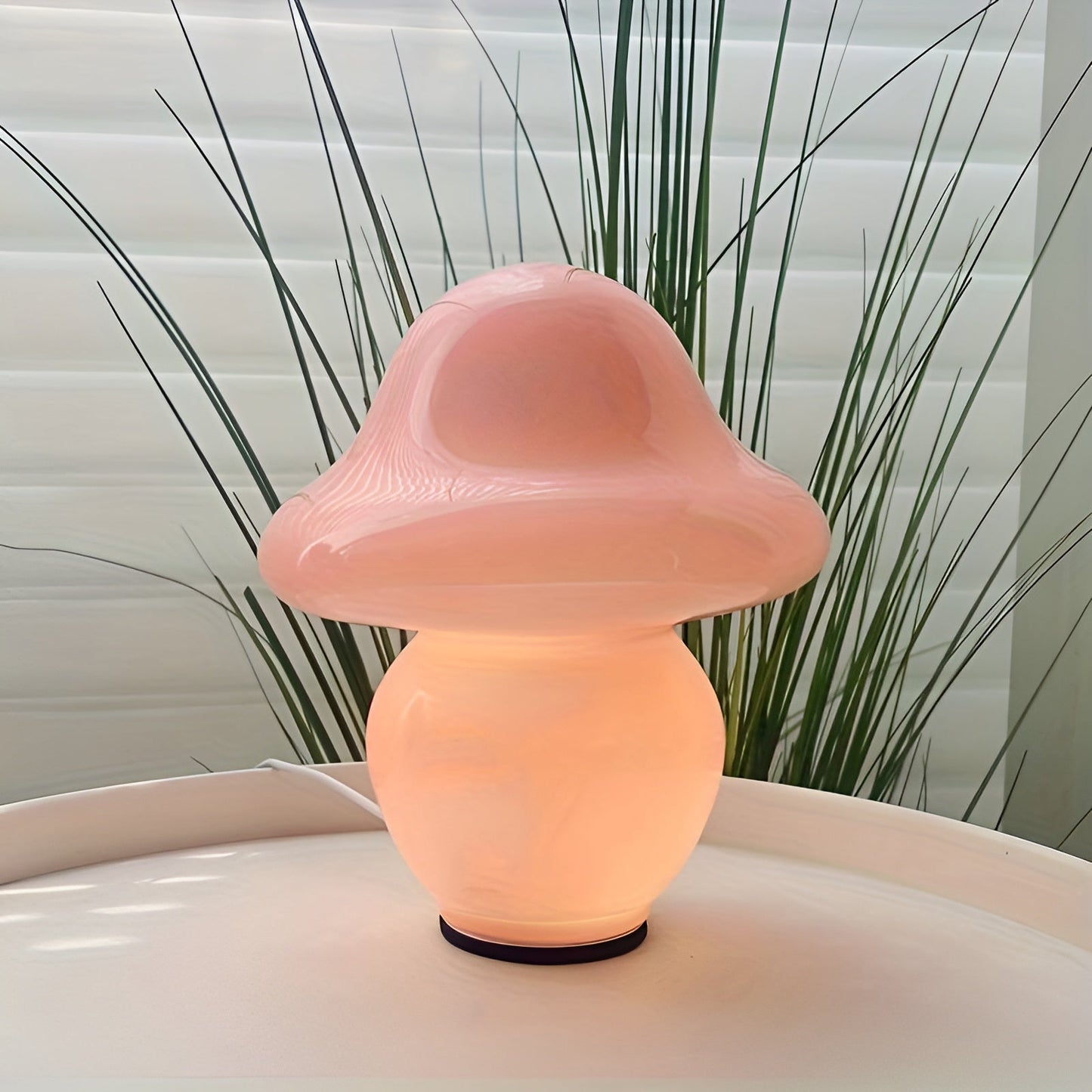 Beautiful Mushroom Glass Table Lamp