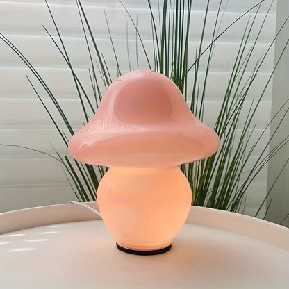 Beautiful Mushroom Glass Table Lamp