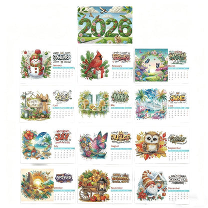 Colorful 2026 Desk Calendar Kit