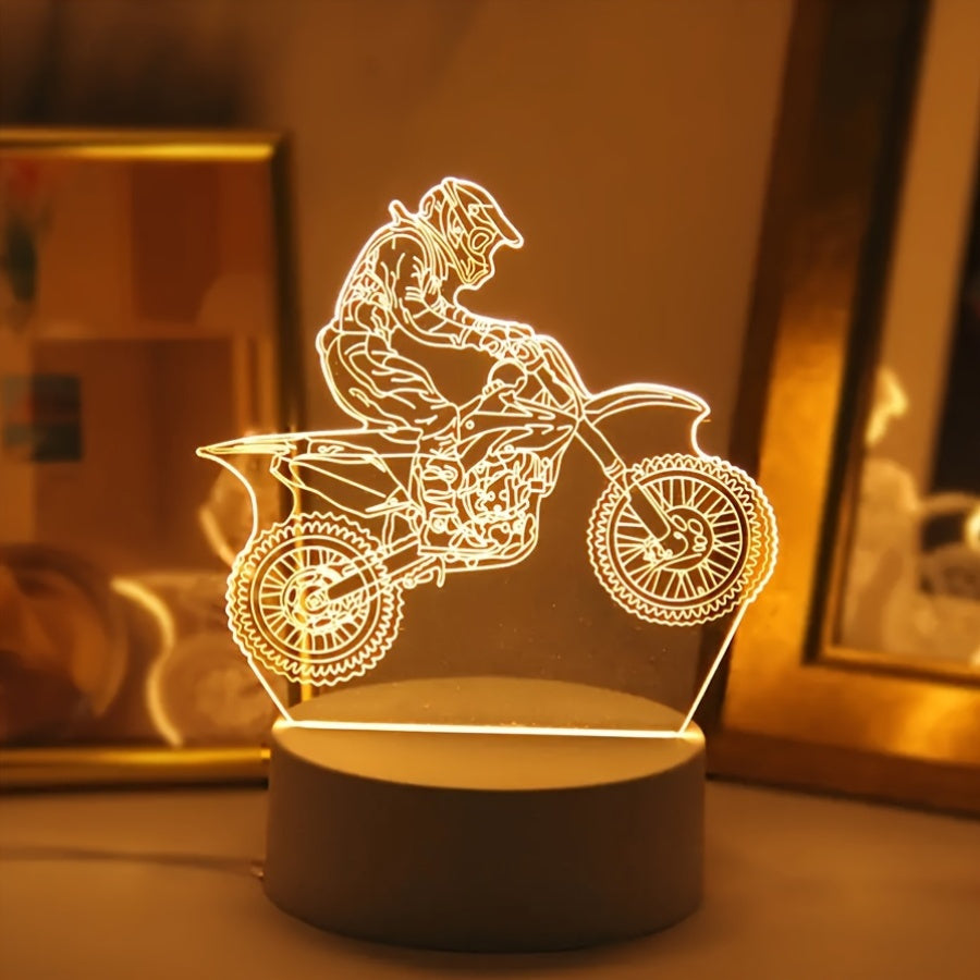 Cool Motocross 3D LED Night Light
