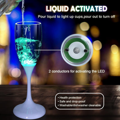 Colorful LED Wine Cups | 6 Color Changing Party Glasses