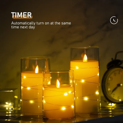 Warm Ambient LED Candle Set with Remote