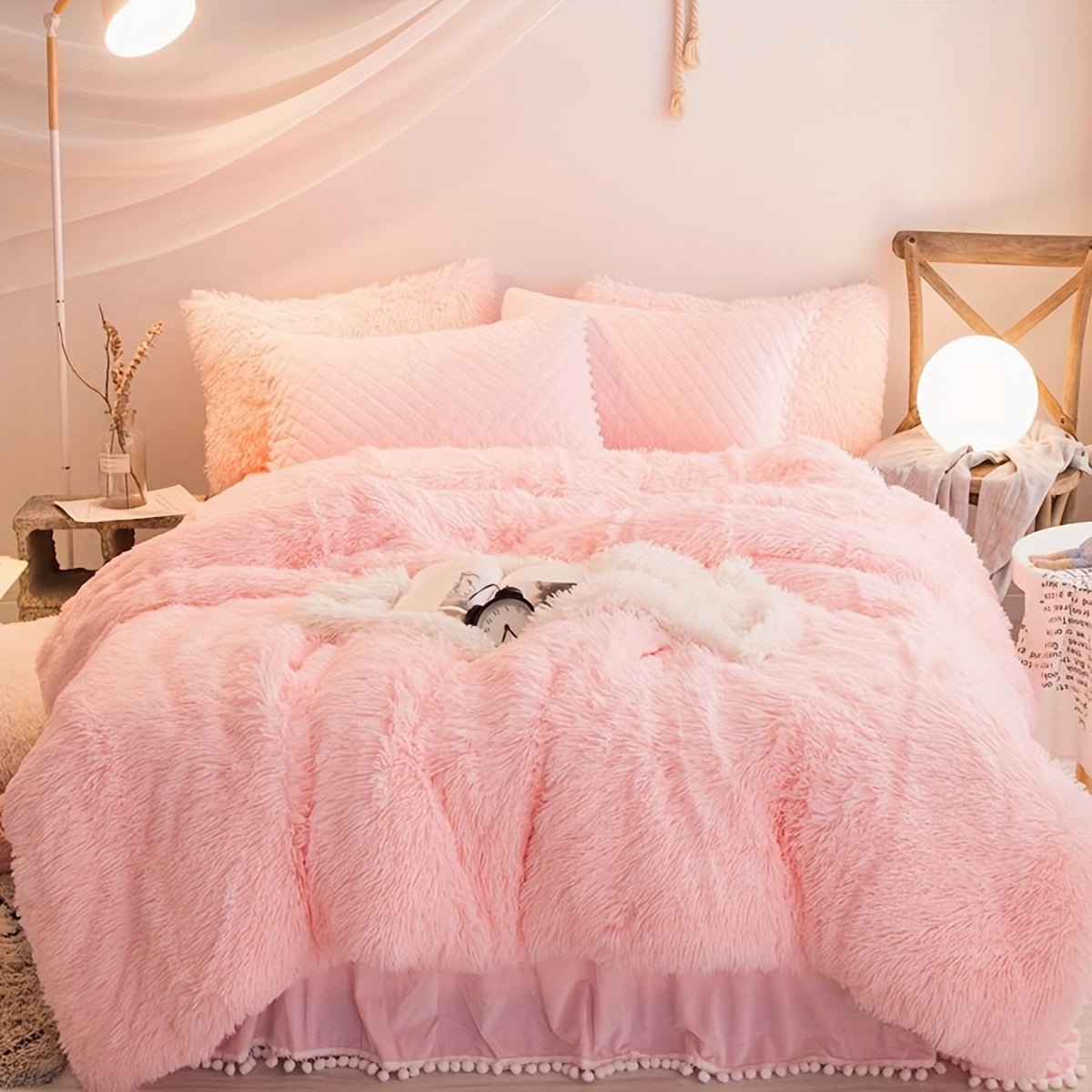 Soft Plush Duvet Cover Set for Cozy Bedding