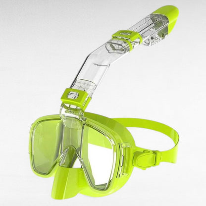 Compact Snorkel Mask with Clear Lens and Fit Adjustable Strap