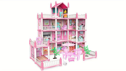 Enchanting Fairy Dollhouse with LED Lights and DIY Castle
