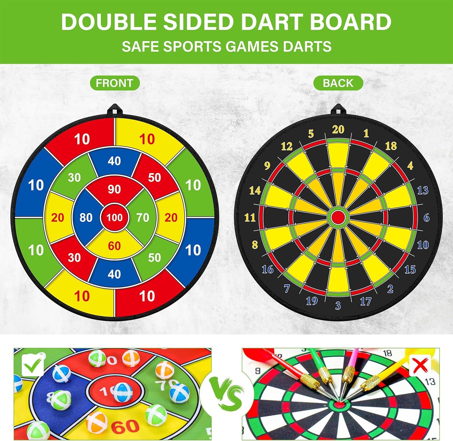 Befez Kids Soft Tip Dart Board Set