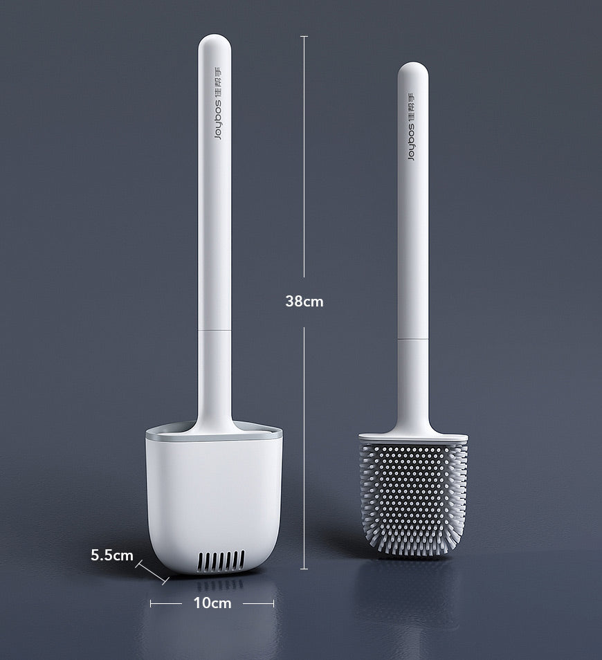 Hygienic Toilet Brush with Soft Silicone Bristles