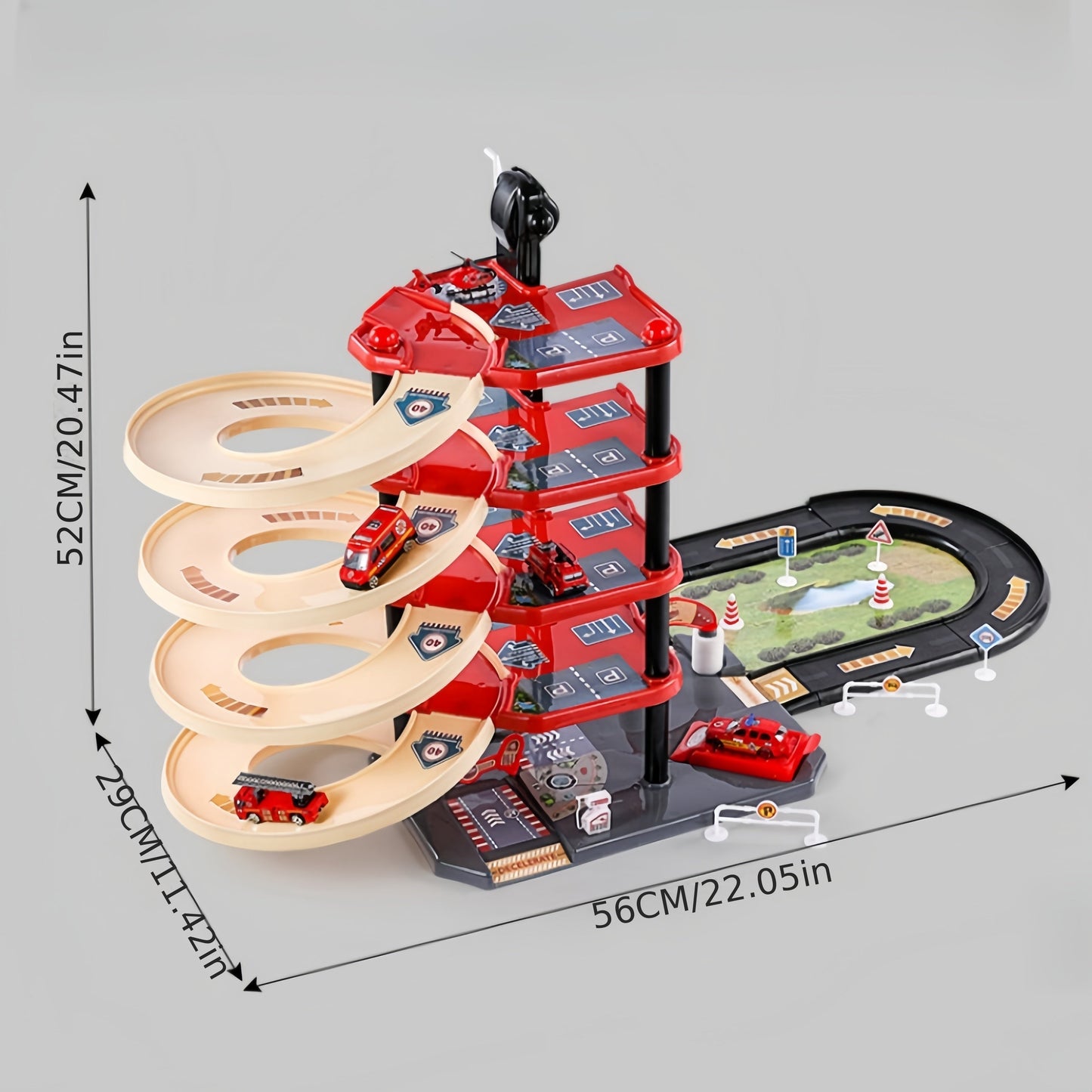 Action Fire Station Playset with Police Cars