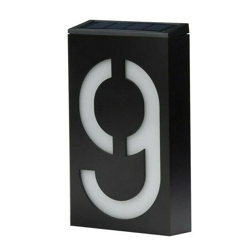 Solar Powered House Number Sign