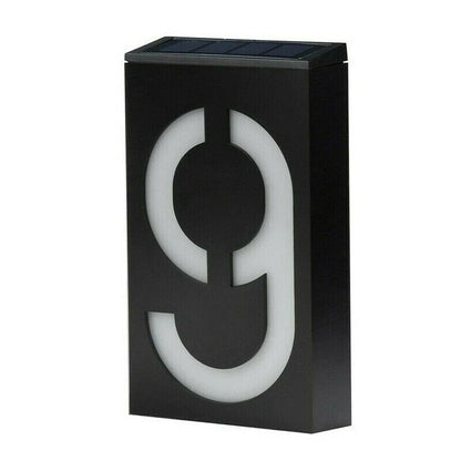 Solar Powered House Number Sign