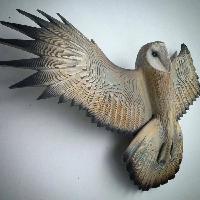 Rustic Wooden Owl Wall Art Decor