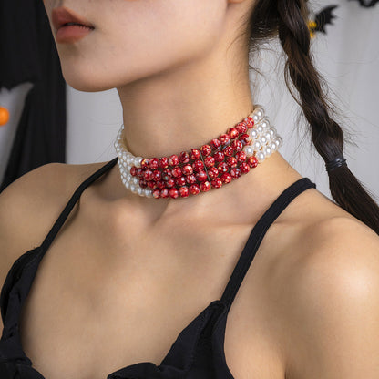Spooky Chain Necklace for Edgy Fashion Style