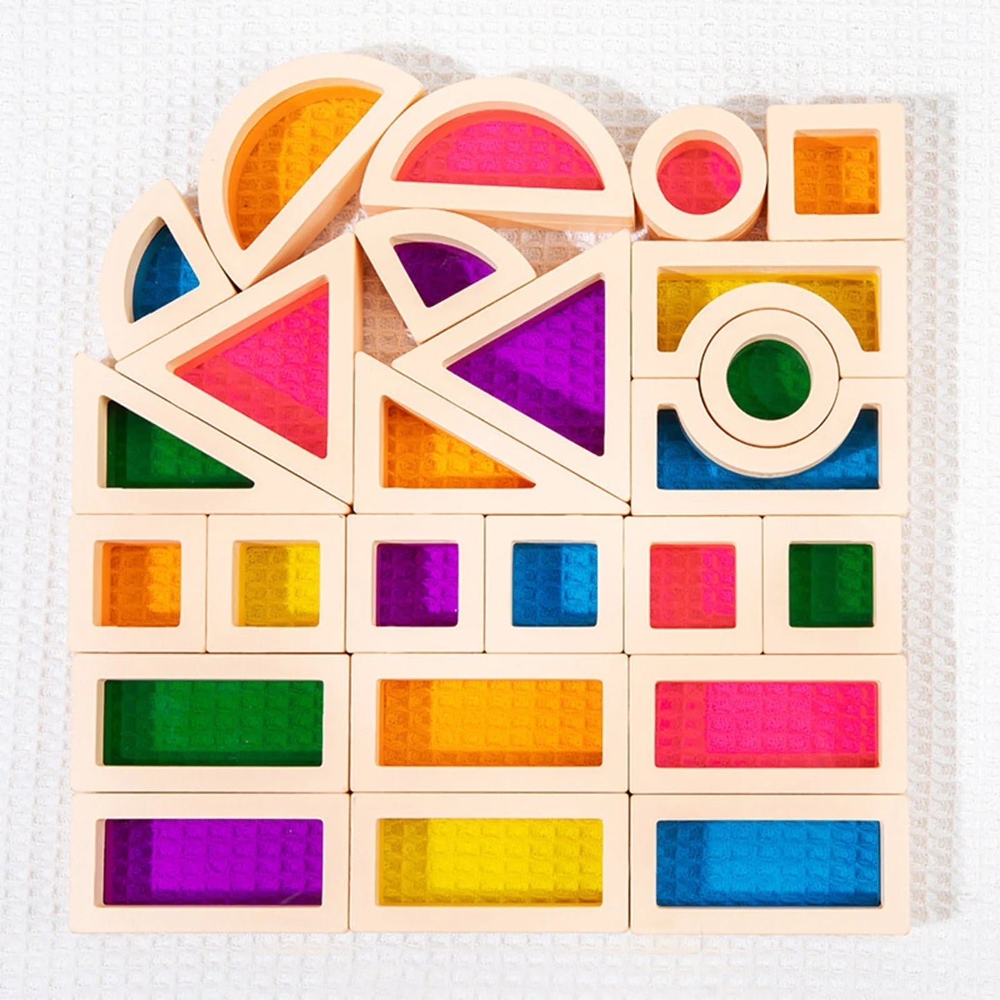 Vibrant Kids Wooden Building Blocks