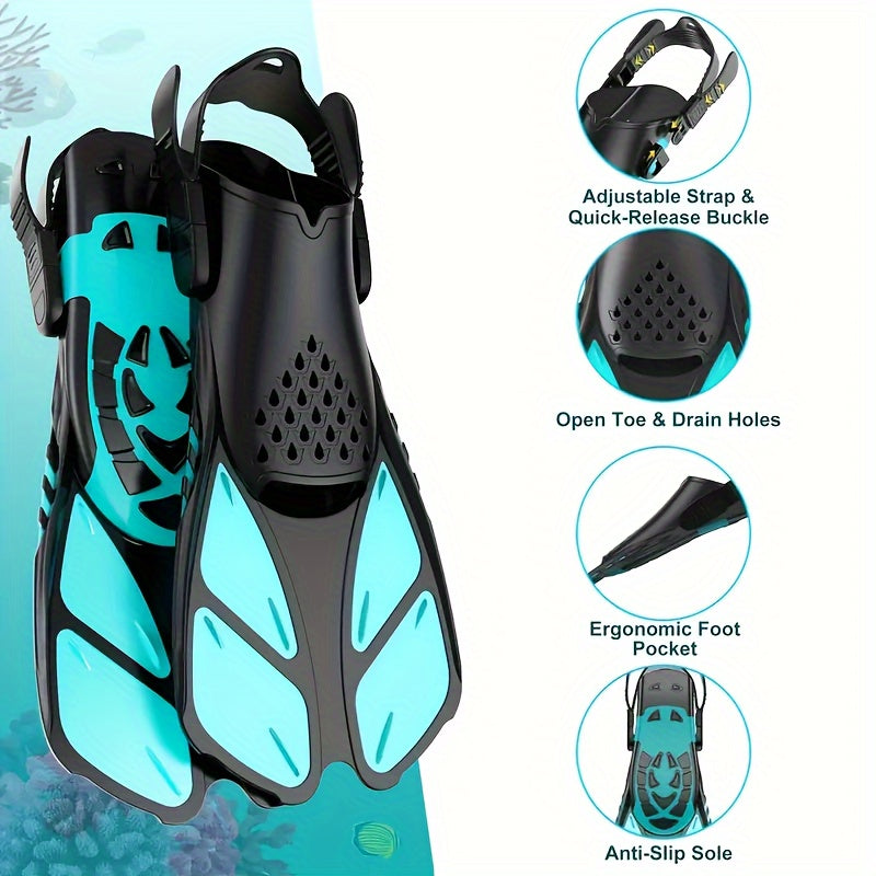 Compact Snorkel Fins for Travel & Recreation