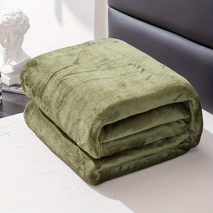 Soft Gray Plush Throw Blanket