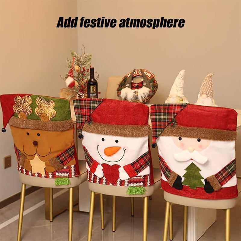 Fun Holiday Santa Chair Covers