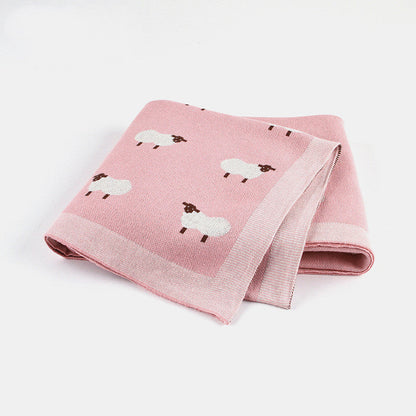 Cozy Baby Blanket with Cute Sheep Design