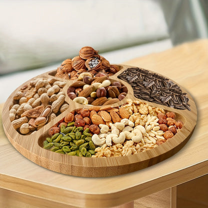 Natural Bamboo Round Serving Platter