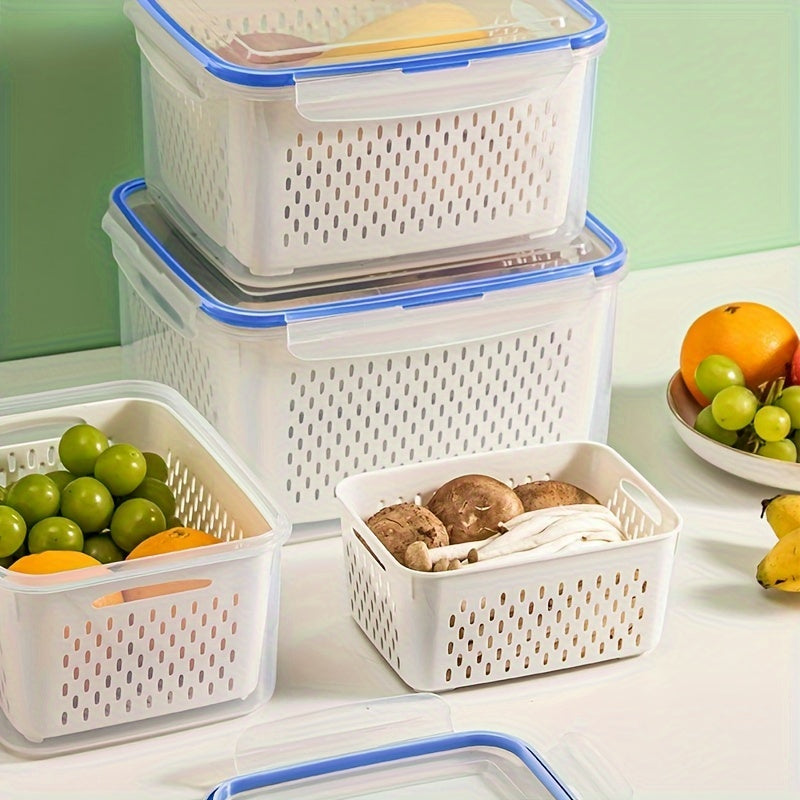 Reusable Plastic Food Containers Set of 4