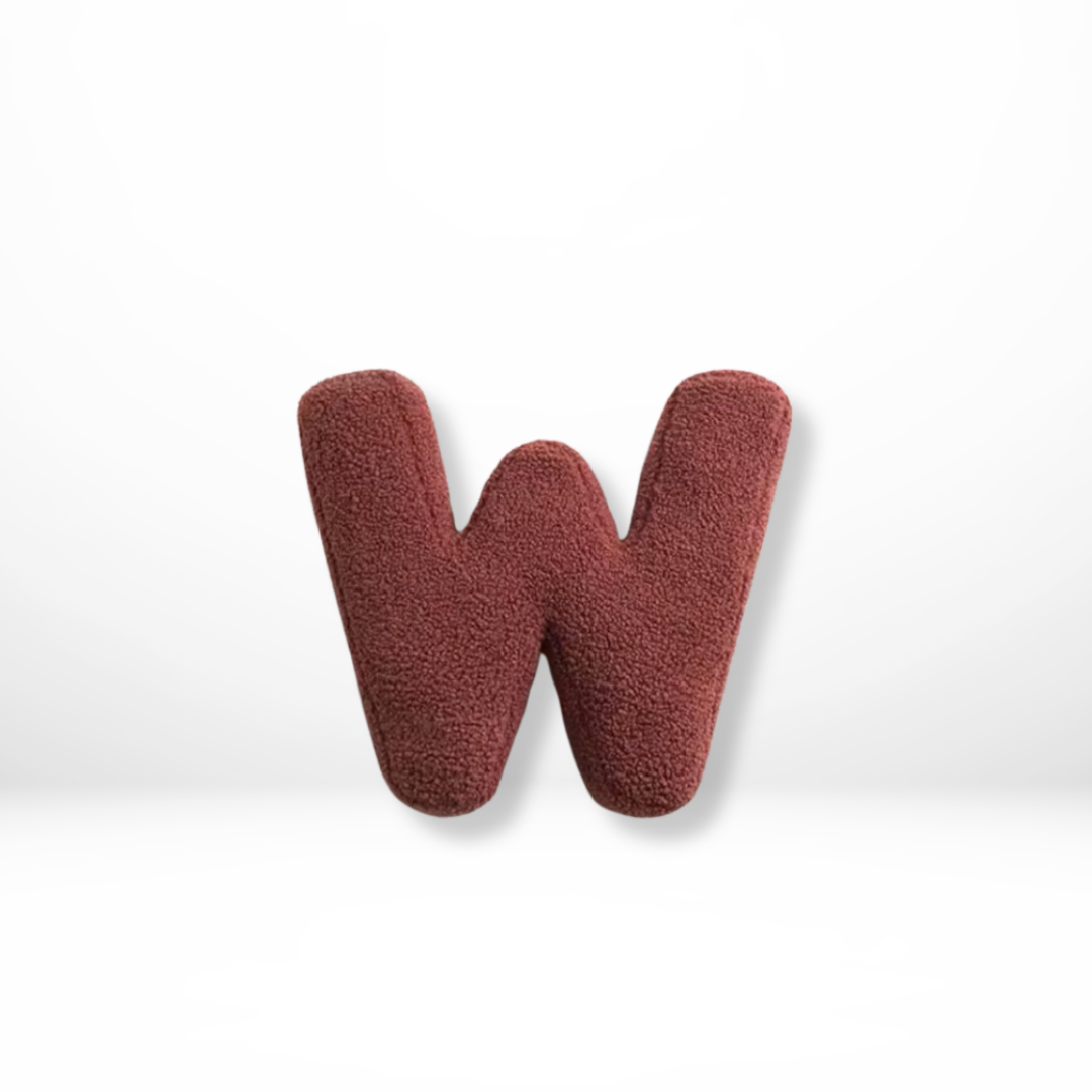 Soft Velvet Letter Pillow With Alphabet Design