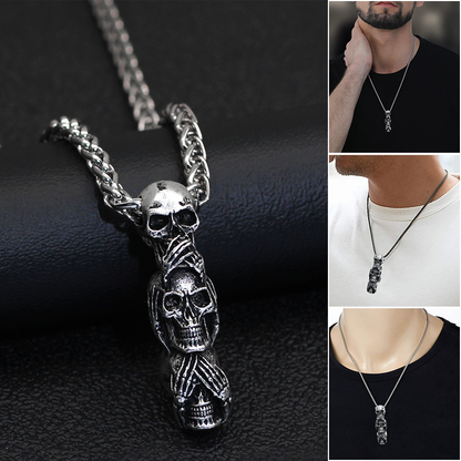 Trendy Skull Pendant Necklace