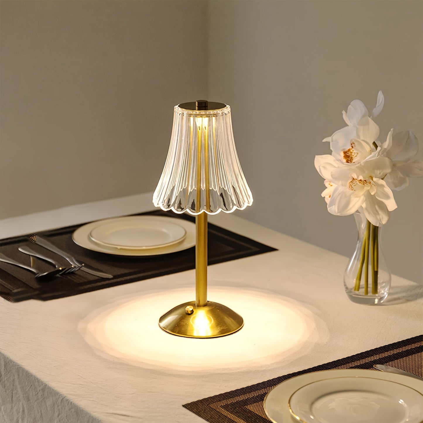 Luxury LED Crystal Desk Lamp with Touch Control