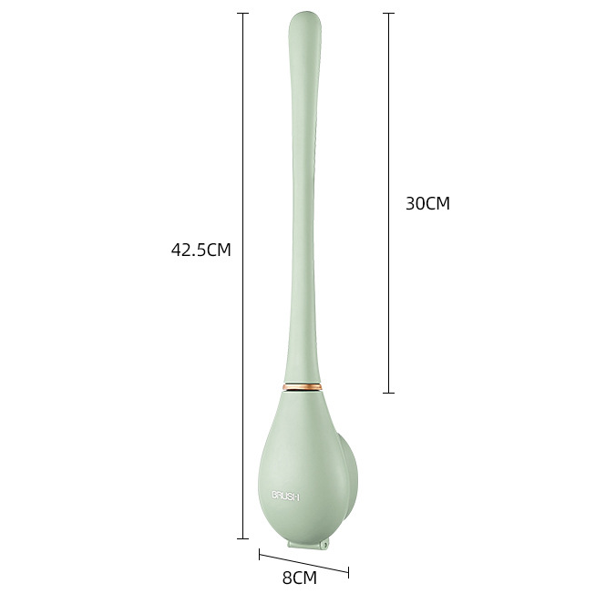 Soft Silicone Toilet Brush Compact Design