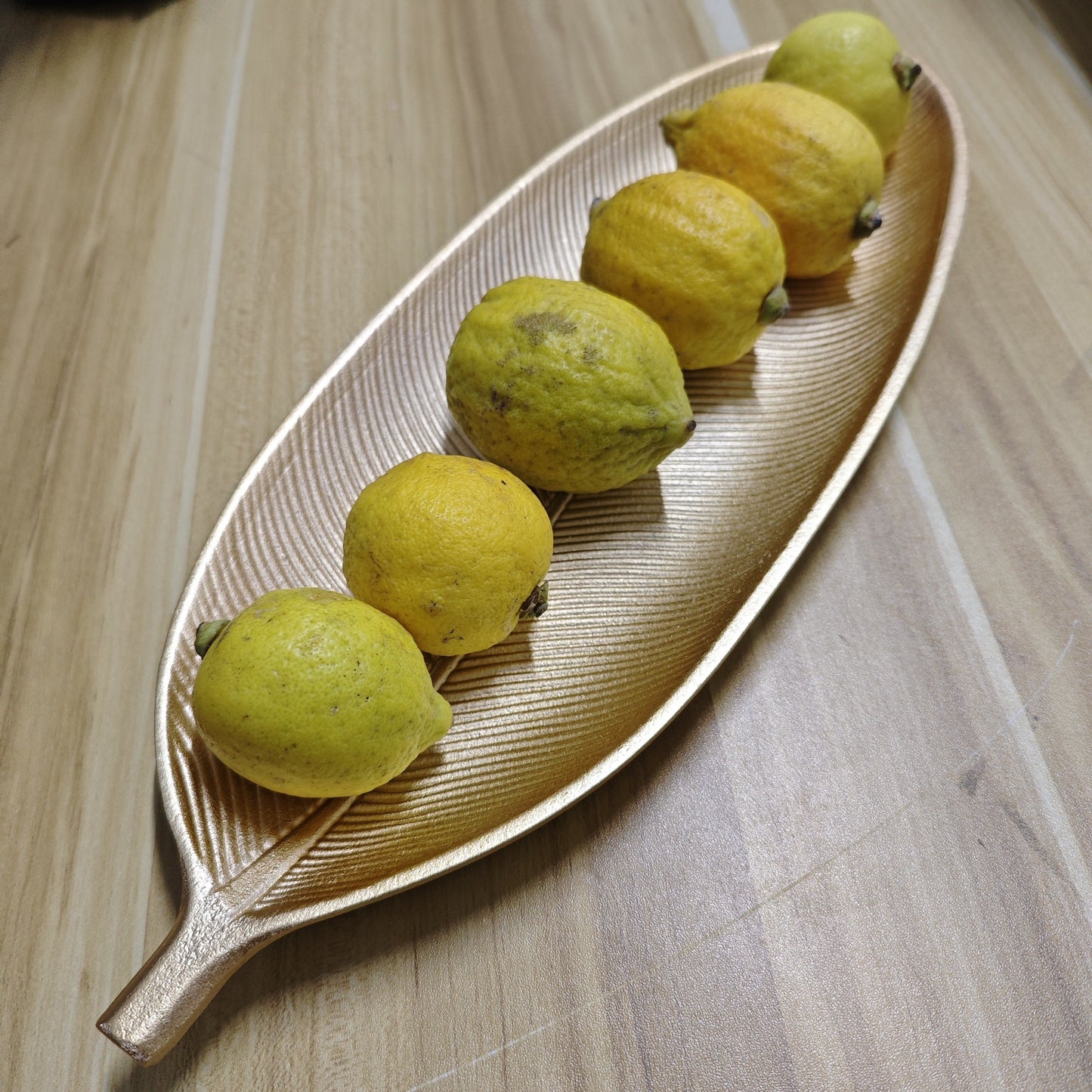 Natural Wood Leaf Shaped Serving Tray